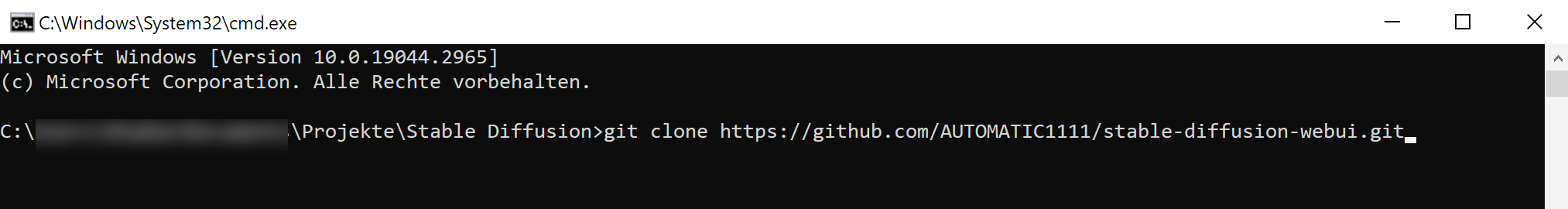AUTOMATIC1111 per git installieren